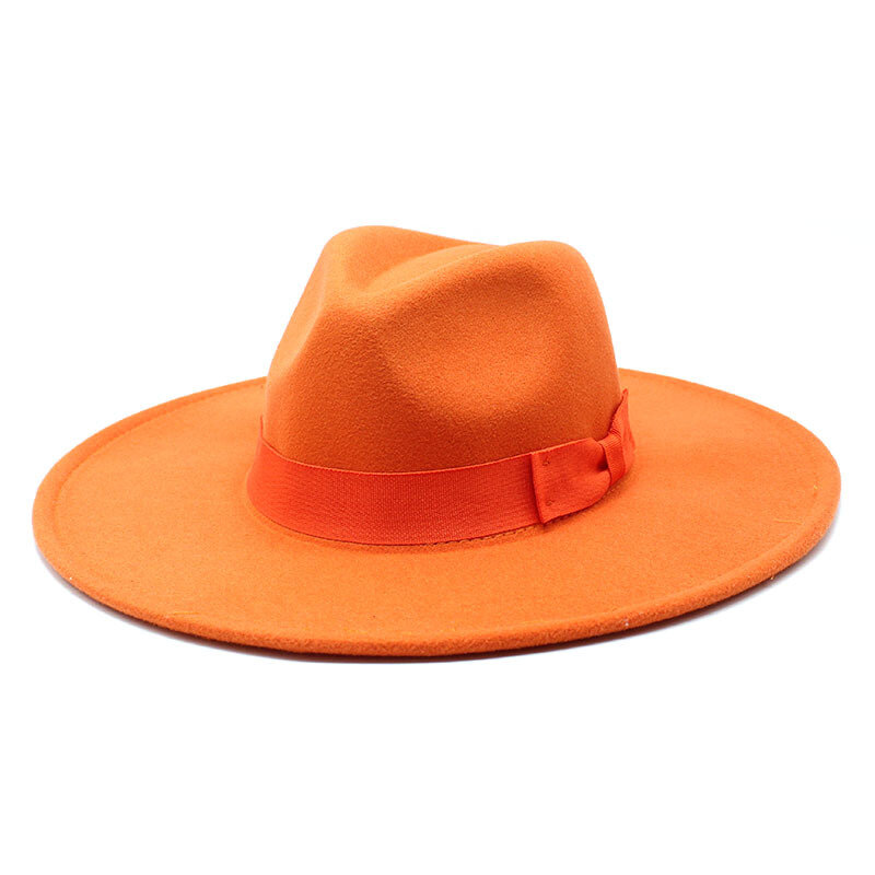 2021 zima jesień kapelusz Fedora imitacja wełniane kobiety mężczyźni Top damski kapelusz czapka jazzowa z kokardą Retro anglia Party kościół kapelusz ślubny