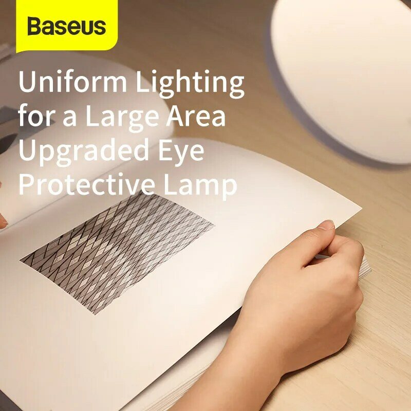 Baseus-Lámpara de escritorio Flexible y plegable, lámparas táctil para mesa, 4000K, protección ocular, lámpara de estudio, luz de mesa LED