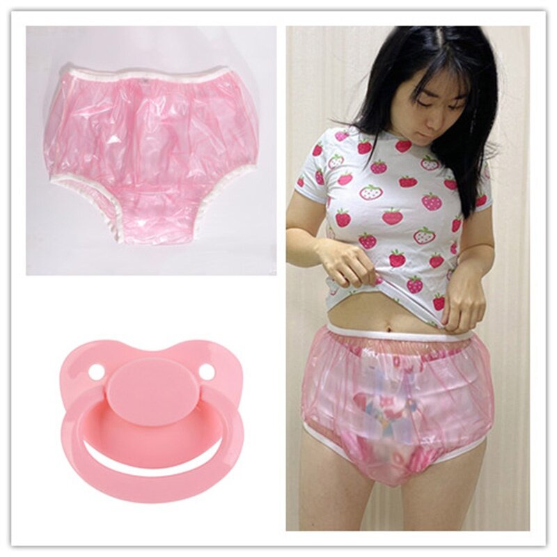 ABDL adult diaper pvc reusable baby pant diapers onesize plastic bikini bottoms DDLG adult baby new underwear blue diapers