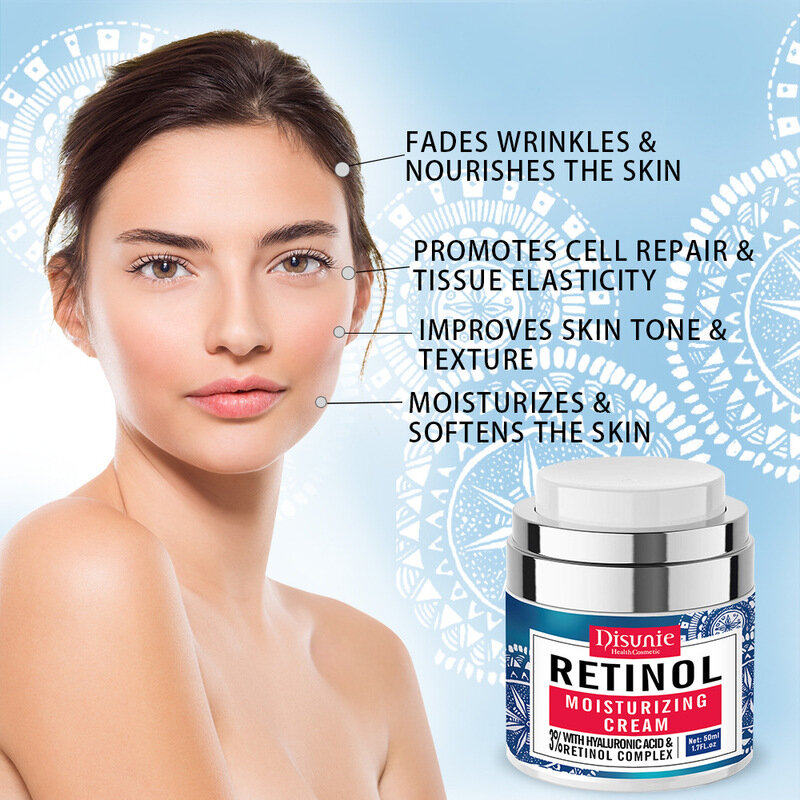 Gesicht Creme Retinol Creme Hyaluronsäure Für Gesicht Hautpflege Falten Bleaching Feuchtigkeitscreme Spot-Verblassen Nachschub Nacht Creme