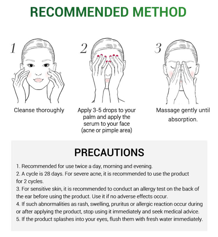 Tratamento facial da acne de breylee soro rosto cicatriz remoção da espinha clareamento acne remover acne cuidados de saúde da pele produto