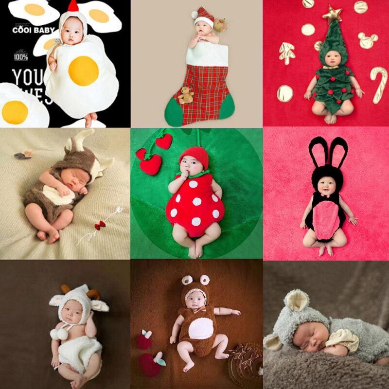 Реквизит для фотосъемки новорожденных мультяшная тематическая Одежда для маленьких мальчиков и девочек аксессуары для детской студийной ...