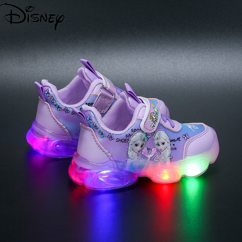 Disney Spring Fashion Cartoon Princess Aisha Sneakers luminose e comode traspiranti antiscivolo per ragazze leggere