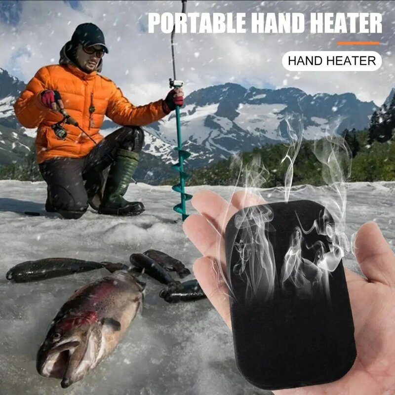 Refillable Hand Warmer Ultralight Reusable Carbon Rod Hand Warmer High Strength Zinc Alloy Carbon Hand Warmer for Outdoor