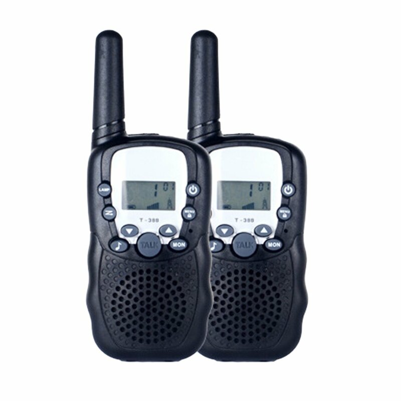 T388 uhf rádio em dois sentidos portátil handheld walkie talkie das crianças com built-in led tocha mini brinquedos presentes para crianças menino meninas