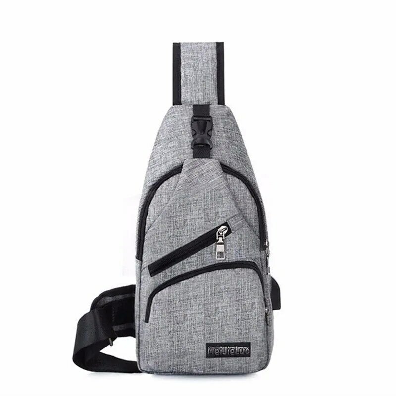 Chest Bag Anti-theft Shoulder Bag Messenger Bag USB Charging Leisure Anti-splashing Shoulder Bag Student Bag