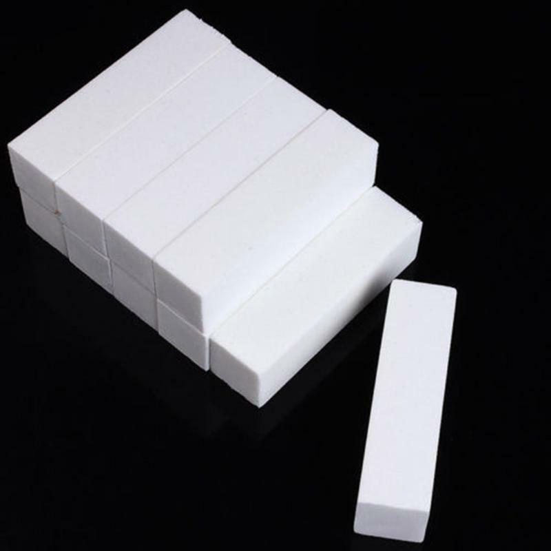 New White Nail File Block Mini Sponge Nail File White Sanding Buffer Block Acrylic Block Polish Pedicure Manicure Nail Art Tool