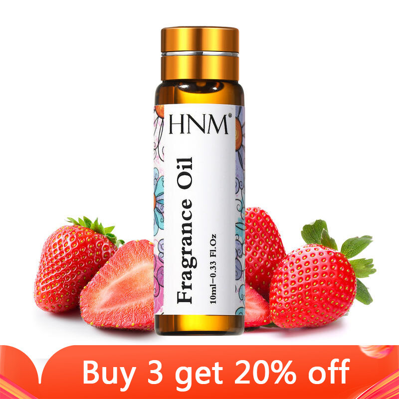 HNM Strawberry Fragrance Oil 10ML Diffuser Aroma Essential Oil For Perfume Black Cherry Apple Mango Watermelon Lemon Orange