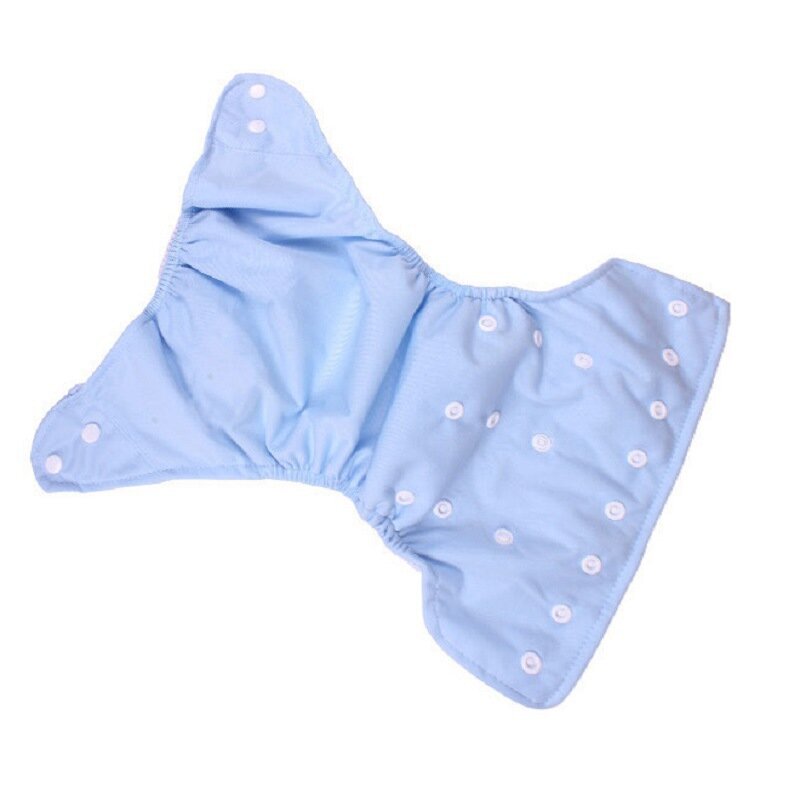 Training Pants Baby 7-color Buttons Thickened Baby Divider Diapers Waterproof Pull-on Pants Baby Cloth Diapers (2 Pieces)