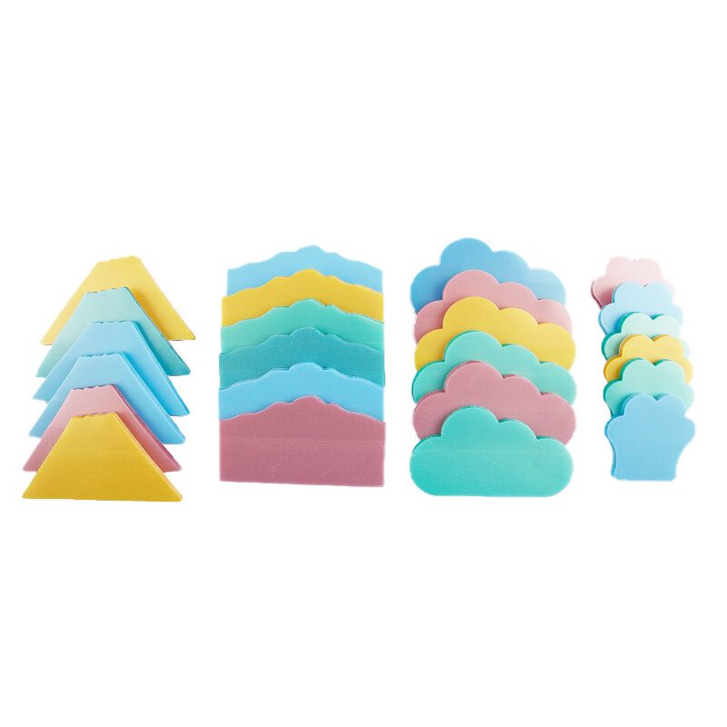 Pearlescent Transparent Sticky Note Colorful Special-shaped Waterproof Memo Cute Memo PadsAA