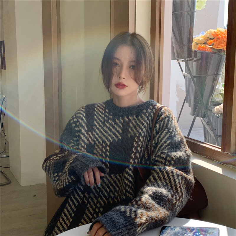 Japanische Beule, Die Alte Weg Pullover Außerhalb Frauen Tragen Lose Edition Träge Ist Faul Wind Reduktion Western Pullover Mantel