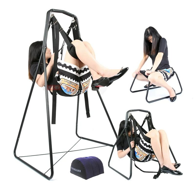 Toughe 4 in 1 amaca sesso altalena sedia cuscino Nylon mobili per adulti giochi d'amore giocattolo per coppie Fetish Bondage restrizioni Set
