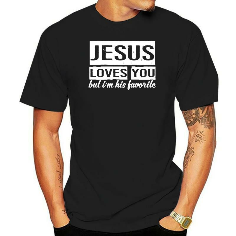 يسوع يحبك-ولكن أنا المفضلة له الرجال تي شيرت في الهواء الطلق ارتداء تي شيرت