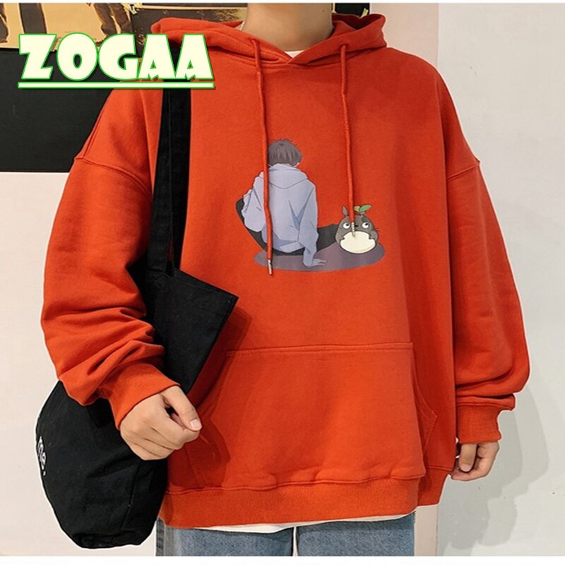 Женская толстовка с капюшоном ZOGAA, зимняя теплая толстовка в стиле аниме, с забавными мультяшными героями, кавайная Толстовка в стиле Харадз...