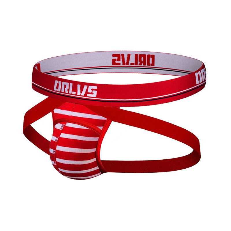 ORLVS-سراويل داخلية للرجال ، ملابس داخلية مثيرة ، حزام رياضي ، حقيبة ، قطن ، شبكة ، مثلي الجنس