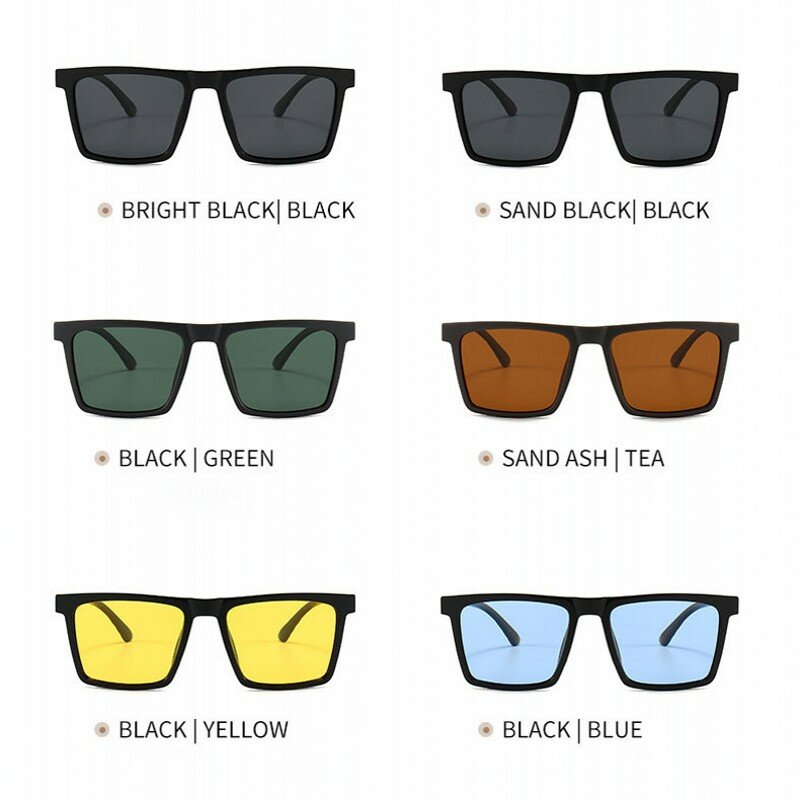 Gafas de sol polarizadas de alta definición para hombre y mujer, lentes de sol cuadradas con protección UV400, de diseñador, de alta calidad