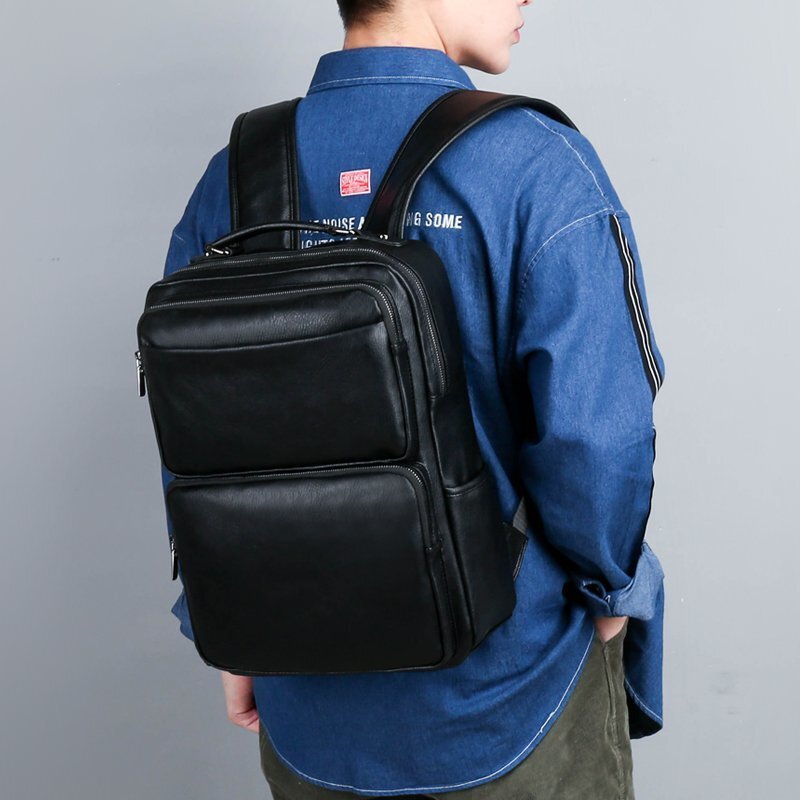 Mochila moderna para hombre, bolsa para ordenador portátil de alta calidad, bolso escolar de viaje, 2021