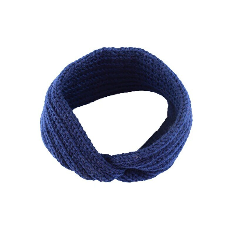 1 pz moda Casual puro colore accessori per capelli croce di lana nove barre fascia lavorata a maglia fascia S78