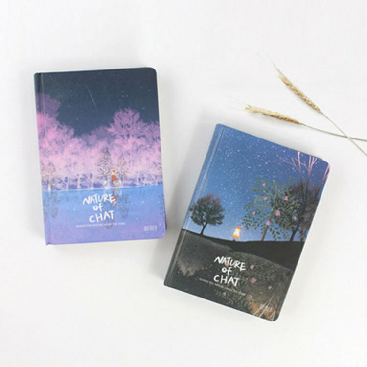 "Nature Chat" Hard Cover Journal Diary Blank Art Papers Notebook School Study Planner Notepad Stationery Gift