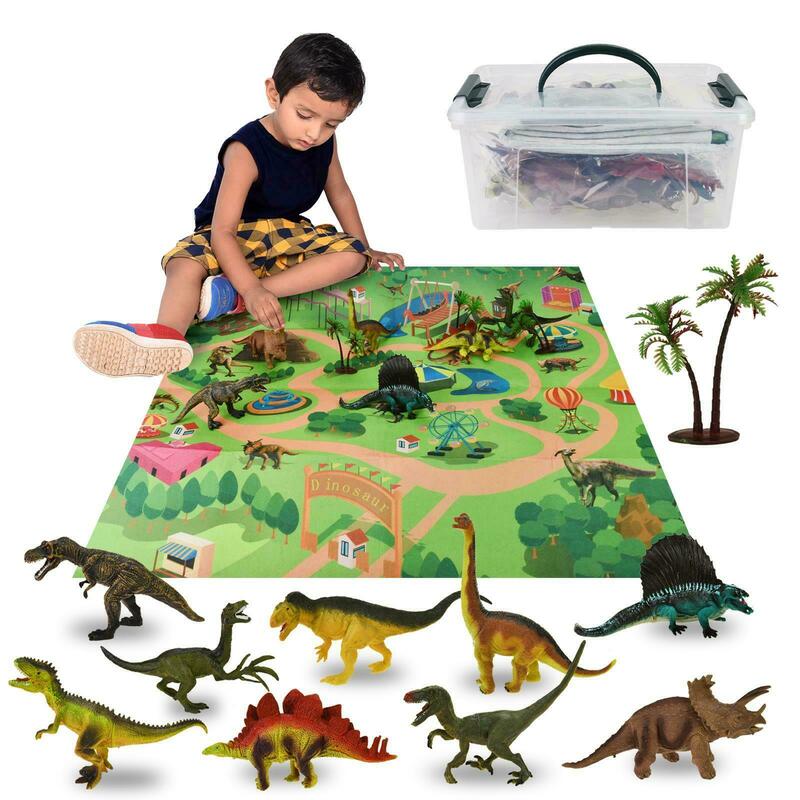 Dino paradiso gioca a giocattoli di dinosauro sul petto per ragazzi Playset Bath confezione regalo di natale