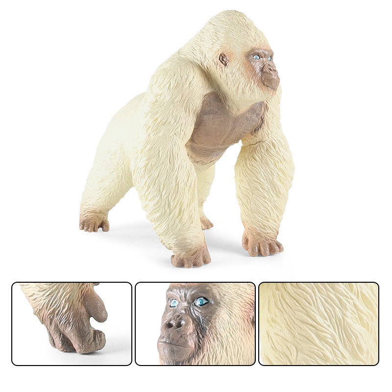 كبيرة الحجم محاكاة البرية نماذج للحيوانات لينة الغراء الشمبانزي دمية ديكور المنزل عمل الشكل جمع الاطفال ألعاب تعليمية