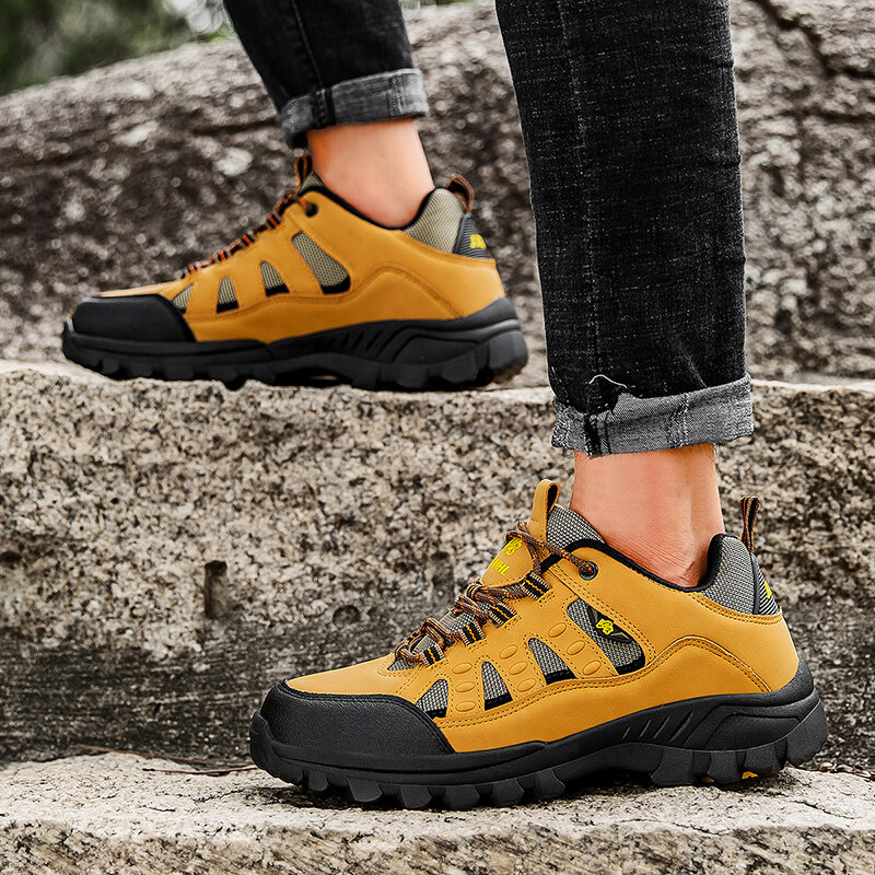 Zapatillas de deporte Unisex para hombre y mujer, zapatos de senderismo con cordones para exteriores, botas de Trekking para trotar, Envío Gratis