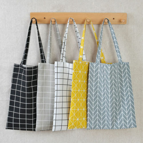 Hot Women Linen Eco Reusable Shopping Shoulder Bag Canvas Purse Pouch Tote Totes Handbags Book bags