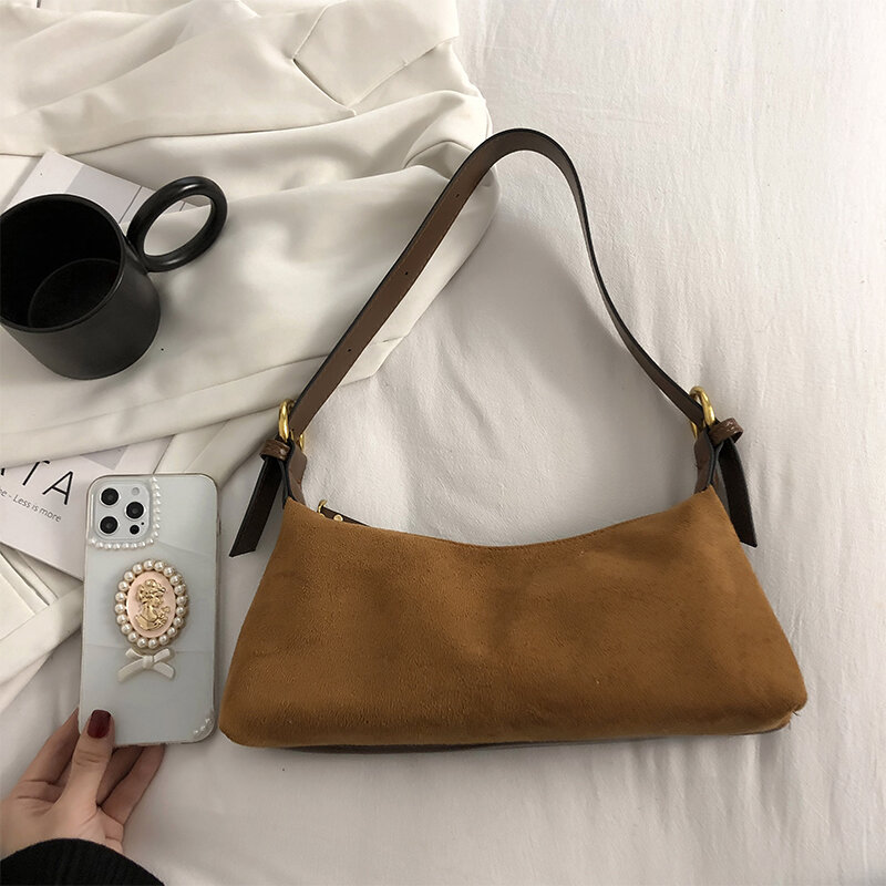 Bolso cruzado con solapa Simple para mujer, bolsa de hombro informal, de diseñador de lujo, de alta calidad, Color puro, 2021
