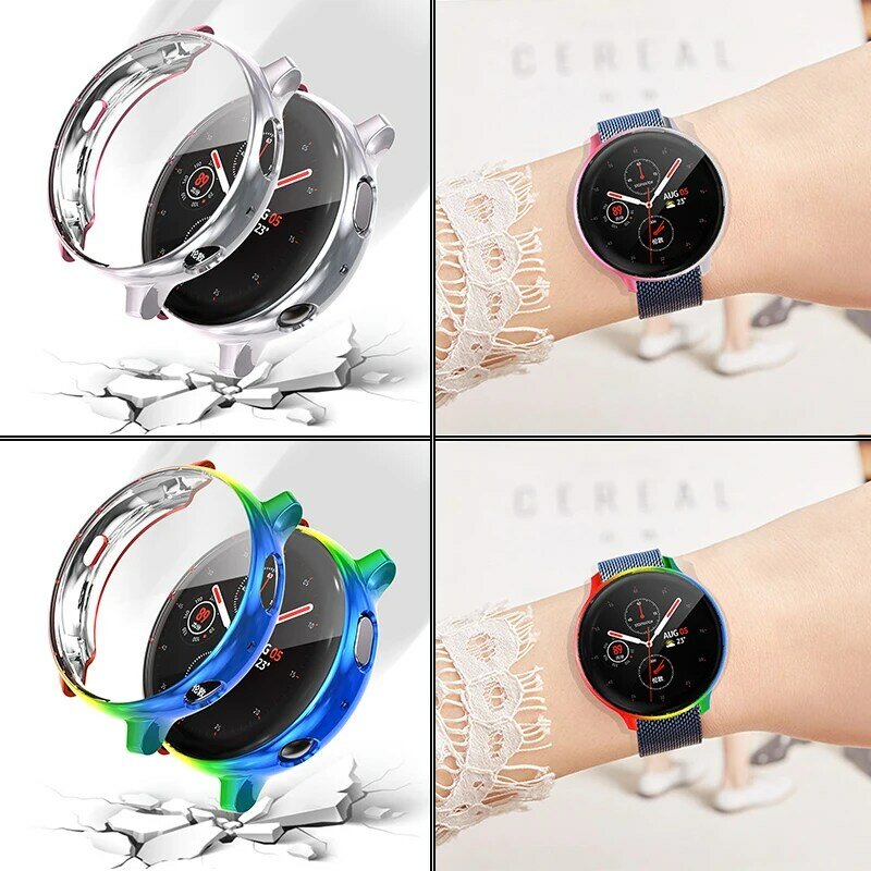New Screen Protector case for samsung galaxy watch active 2 for Galaxy Active 40mm/44mm Soft silicone full Protection cover case