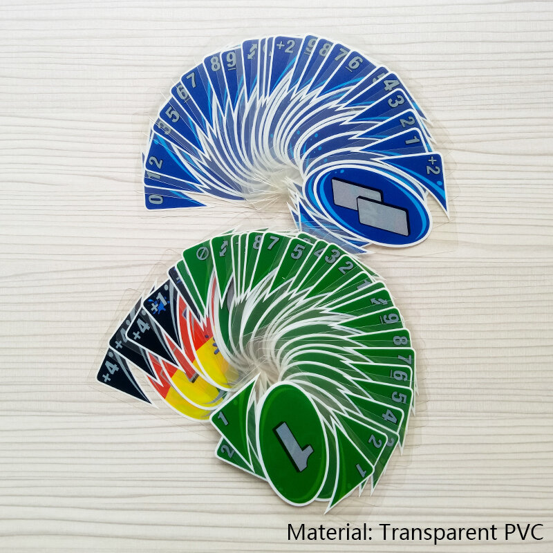 2019 Baru Kristal Tahan Air dan Tekanan-bukti Plastik Transparan PVC Bermain Kartu Papan Permainan Kartu 108 dengan Kotak