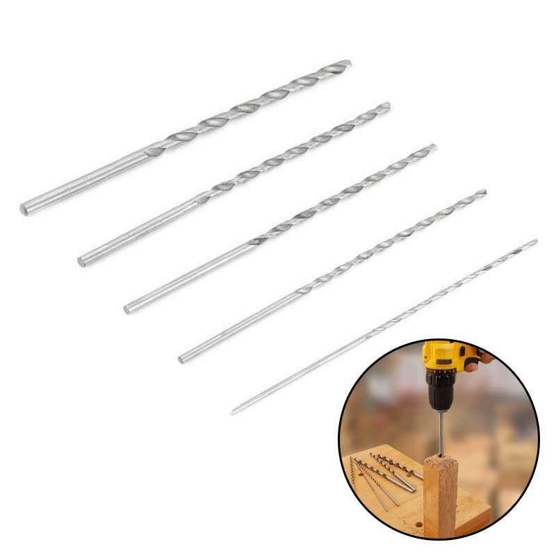 5Pcs 160mm 2/3/3.5/4/5mm High Speed Steel Extra Long Drill Bit Set Metal Multi Tools Power Tool Accessory electric drill parts