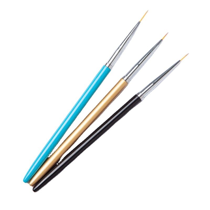 3 teile/satz Acryl Französisch Streifen Nail art Liner Pinsel Set 3D Tipps Maniküre Ultra-dünne Linie Zeichnung Stift UV gel Pinsel Malerei
