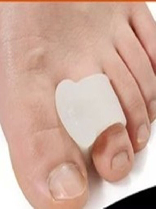 Corretor de dedão ortopédico, 2 peças, separador de dedos dos pés, correção de pés, palmilha de silicone para isolamento do dedo do pé, correto de hálux valgus