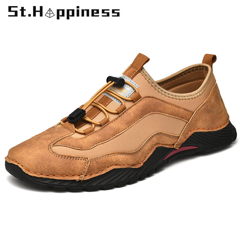 2021 Men Shoes Fashion Lightweight Soft Leather Casual Shoes Classic Moccasins Loafers Outdoor Slip On Driving Shoes Big Size