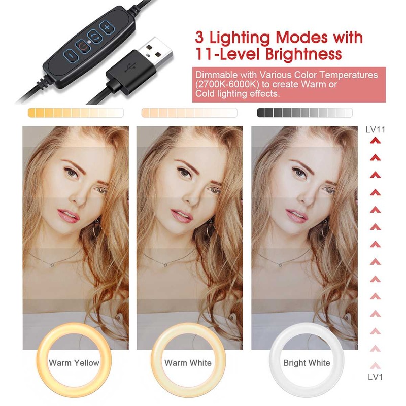 10 zoll Lichter Selfie Ring Licht LED Lampe mit Stativ Telefon Halter für Live-Stream Make-Up YouTube Video Fotografie EU