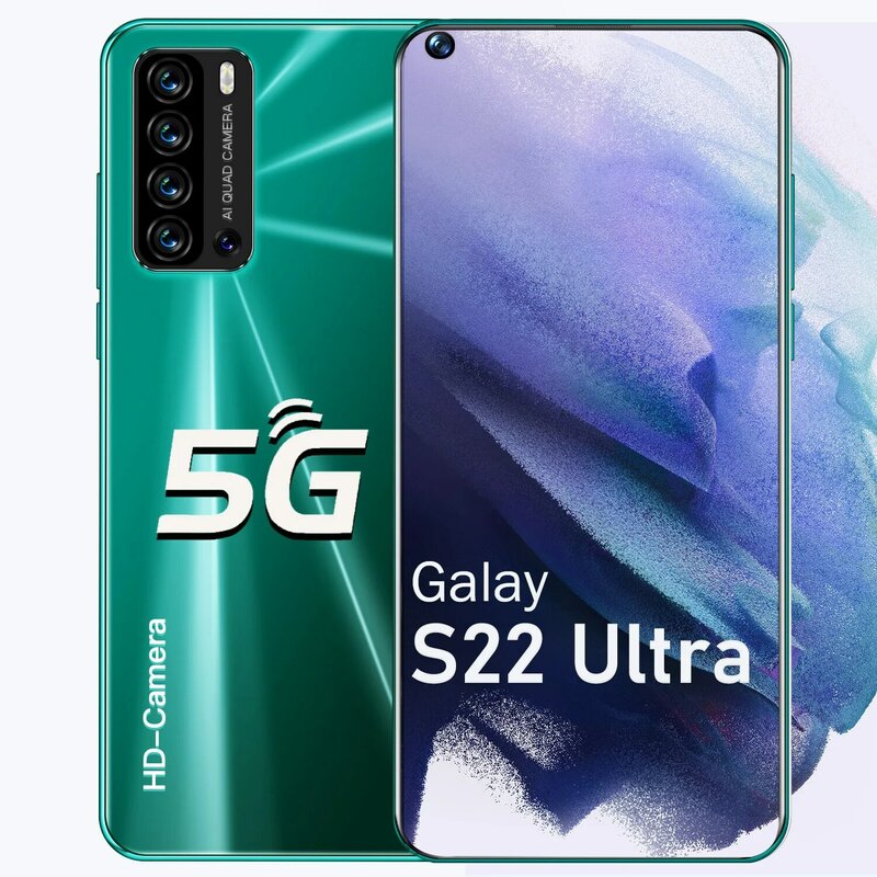 Galay S22 Ultra 7.3 Cal Smartphone 5600mAh odblokuj globalną wersję 4G 5G Android 10.0 24MP + 48MP 12GB + 512GB Celulares Smartphone