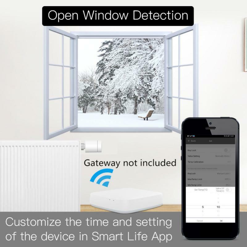 Zigbee – Thermostat intelligent, Valve de radiateur, contrôleur de température, commande vocale Alexa Google Home, commande sans fil Tuya Smart Life