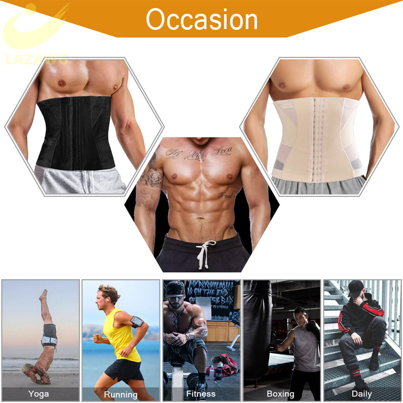 LAZAWG – ceinture d'entraînement pour hommes, Sauna, sueur, Corset, sangle amincissante, Fitness, mise en forme du corps, Corsets, perte de poids