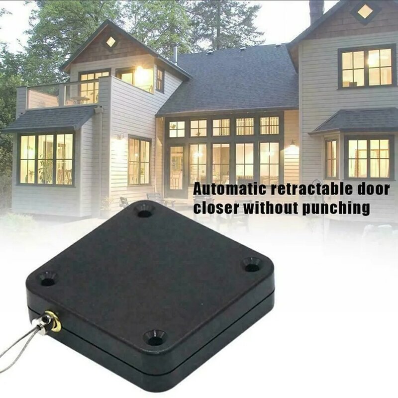 Fechadura de porta, preto, multifuncional, livre de pancada, casa, varanda, restaurante, rebote automático, porta, fechadura