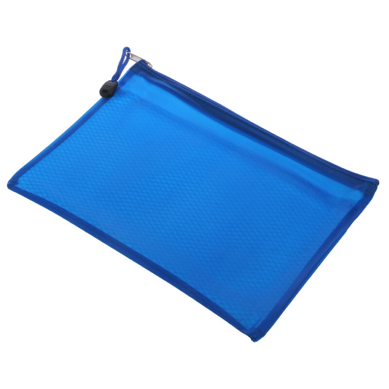 A5 Matte Gridding Waterproof Zip Bag Document Pen Filing Products Pocket Folder Office & School Supplies