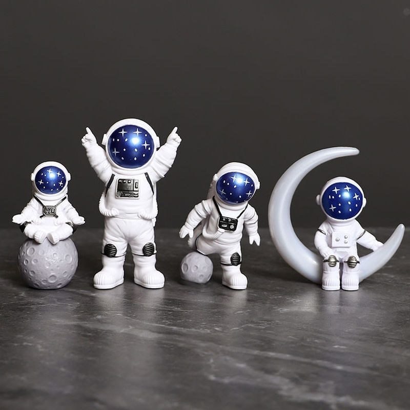 1Pc เรซิ่นนักบินอวกาศ Figurine รูป Spaceman ประติมากรรมของเล่นเพื่อการศึกษาเดสก์ท็อปตกแต่งนักบินอวกาศ...
