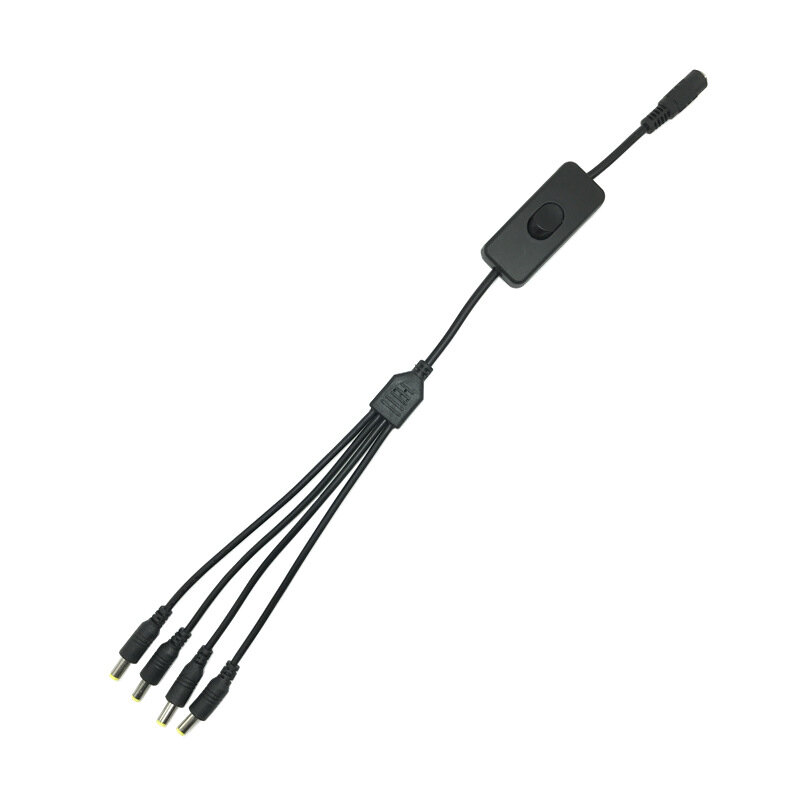 Cable de alimentación CC con interruptor, 1 con 4 interruptores de Control, DC Line Dc5.5 * 2,1, 1 minuto, 4 con interruptor
