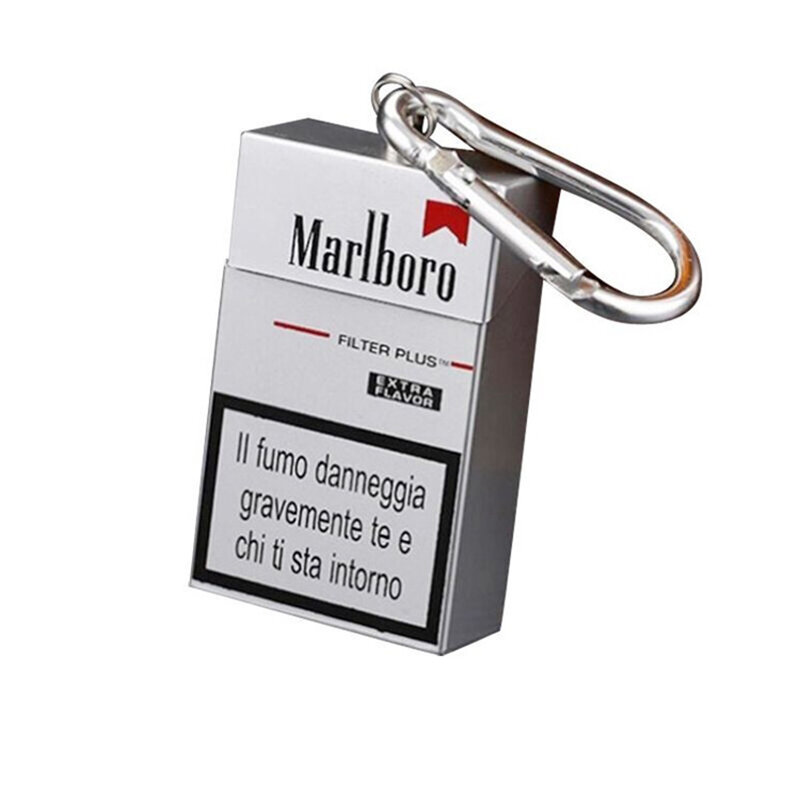 Moda cinzeiro portátil com tampa chaveiro bolso móvel cinzeiro auto aschenbecher mini cigarro garrafa de metal armazenamento pacote