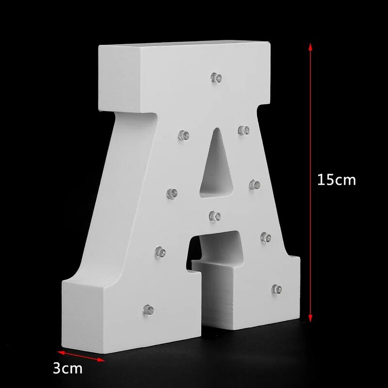 Wooden 26 Letters LED Night Light Festival Lights Party Bedroom Lamp Wall Hanging Photography Ornaments (Letter A to X) Hot Sale