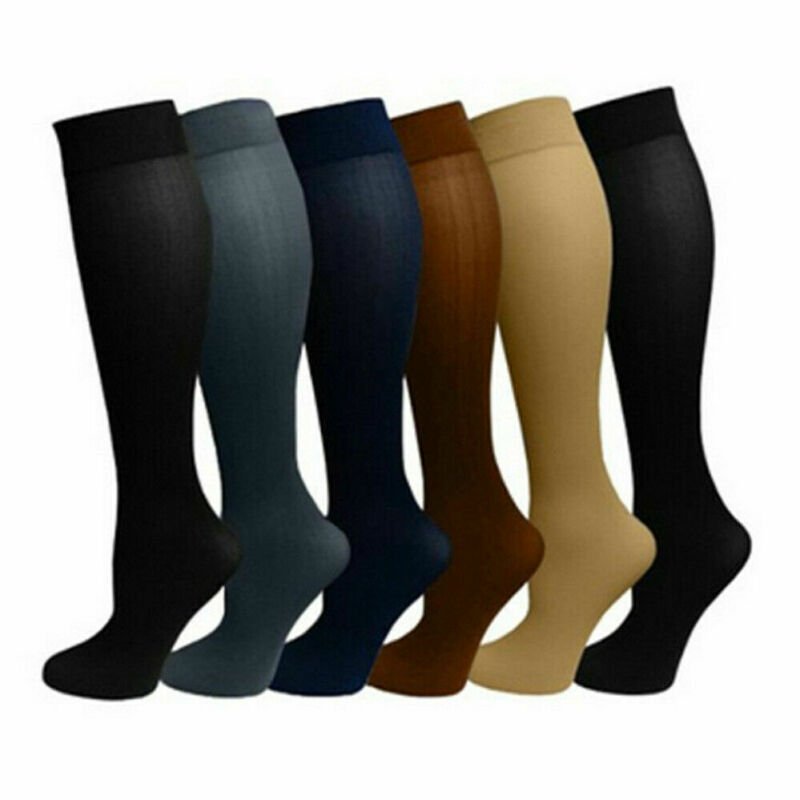 Neue Unisex Socken Kompression Strümpfe Druck Krampfadern Strumpf knie hohe Bein Unterstützung Stretch Druck Circulatio