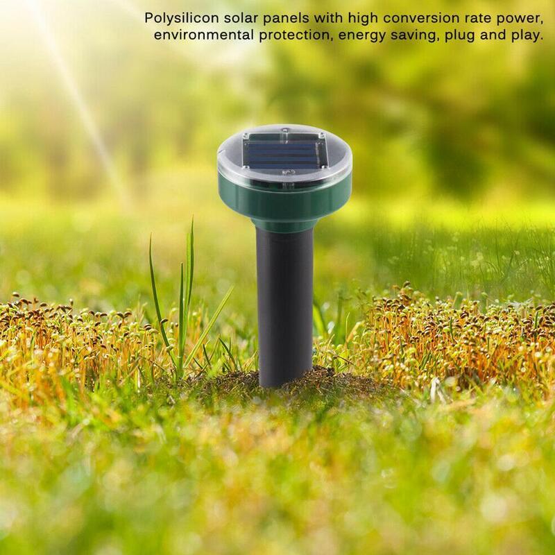 4pcs Solar Powered Ultrasonic Sonic Mouse Mole Pest Outdoor Repellent Lamp LED Repeller Repeller Yard Yard Light Garden Rod