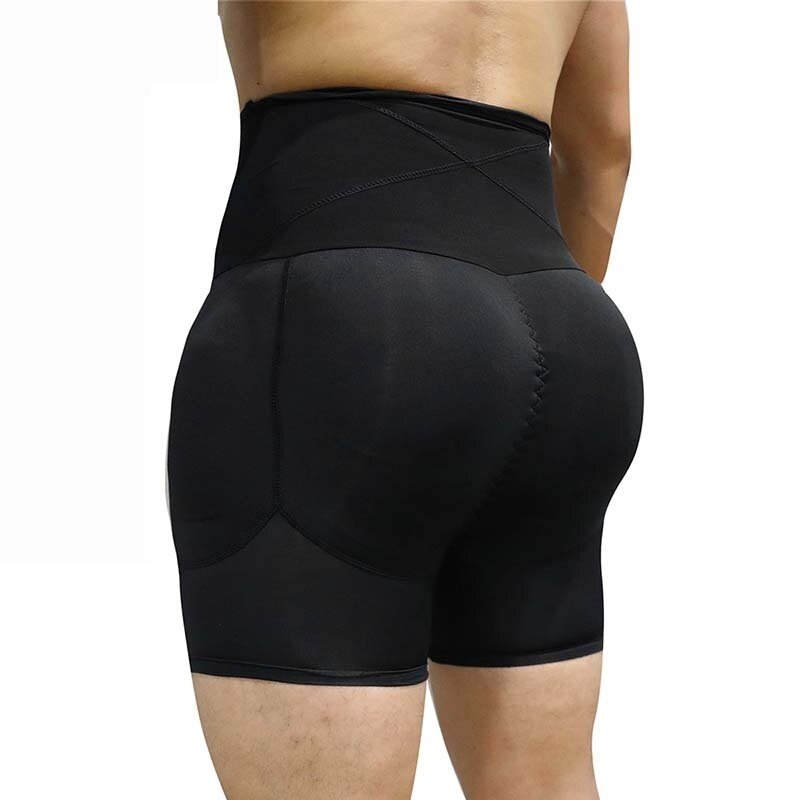 Slimming Sheath Belly Tummy Control Thigh Trainer Shapewear Waste Trainer Hook Waist Shaper Butt Lifter Men Boxer Shorts Padded