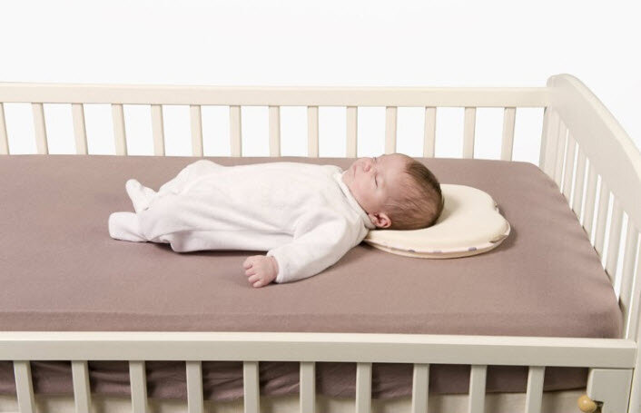 Подушка в форме сердца для новорожденных, мягкая, с защитой от плоской головы, плоская подушка для головы