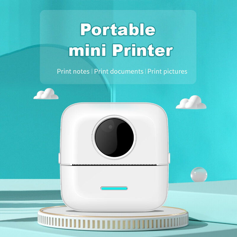 Draagbare 200Dpi Draadloze Thermische Label Printer Mini Note Memo Inkt-Gratis Printer Bluetooth-Compatibel Home Office Printing apparaat