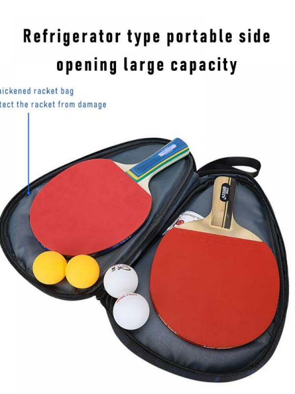 The New Hot Sale Table Tennis Racket Cover Outdoor Sports Table Tennis Training Bag Portable Table Tennis Storage Bag Double Sui